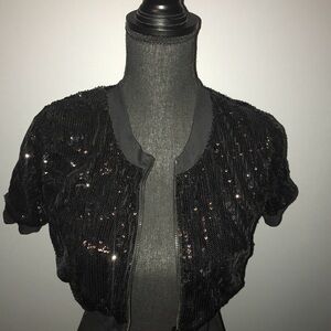 Sequin crop top jacket